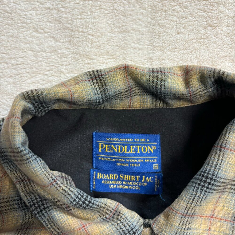 Pendleton Mens Board Shirt Jac Flannel Button Down Size Medium Plaid Long Sleeve - Picture 3 of 16